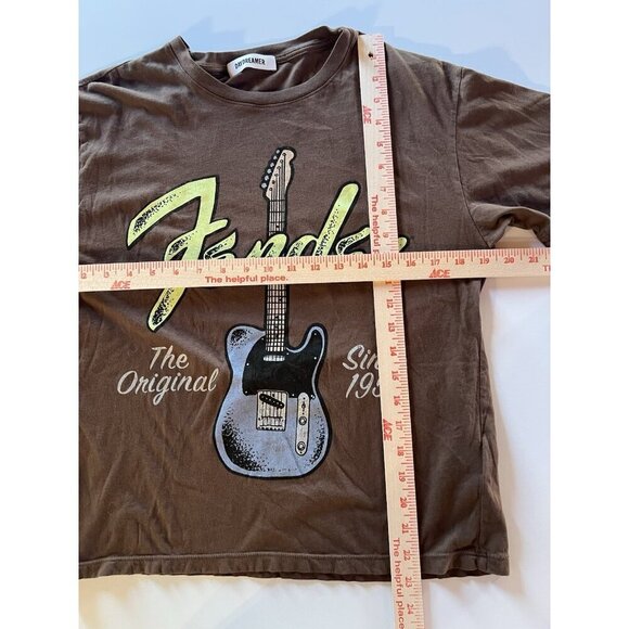 Daydreamer chocolate brown FENDER guitar graphic XS rocker western festival - Picture 7 of 10